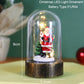 Weihnachts-Schneemann-Santa-Heißluftballon-Mikrolandschaftsornament mit LED-Licht Weihnachtsdeko für Zuhause Neujahr 2024 Navidad