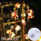 Weihnachts-Schneemann-Santa-Heißluftballon-Mikrolandschaftsornament mit LED-Licht Weihnachtsdeko für Zuhause Neujahr 2024 Navidad