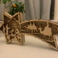Weihnachtlicher Holz LED-Sternschnuppe