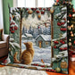 Katze am Fenster Quilt