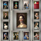Klassische europäische Öl Frau Leinwand Spaß Lippen Stift Malerei Wand abstrakte Landschaft Wandkunst Drucke Poster Bilder Wohnkultur
