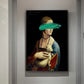 Klassische europäische Öl Frau Leinwand Spaß Lippen Stift Malerei Wand abstrakte Landschaft Wandkunst Drucke Poster Bilder Wohnkultur