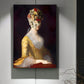 Klassische europäische Öl Frau Leinwand Spaß Lippen Stift Malerei Wand abstrakte Landschaft Wandkunst Drucke Poster Bilder Wohnkultur