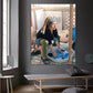 Klassische europäische Öl Frau Leinwand Spaß Lippen Stift Malerei Wand abstrakte Landschaft Wandkunst Drucke Poster Bilder Wohnkultur