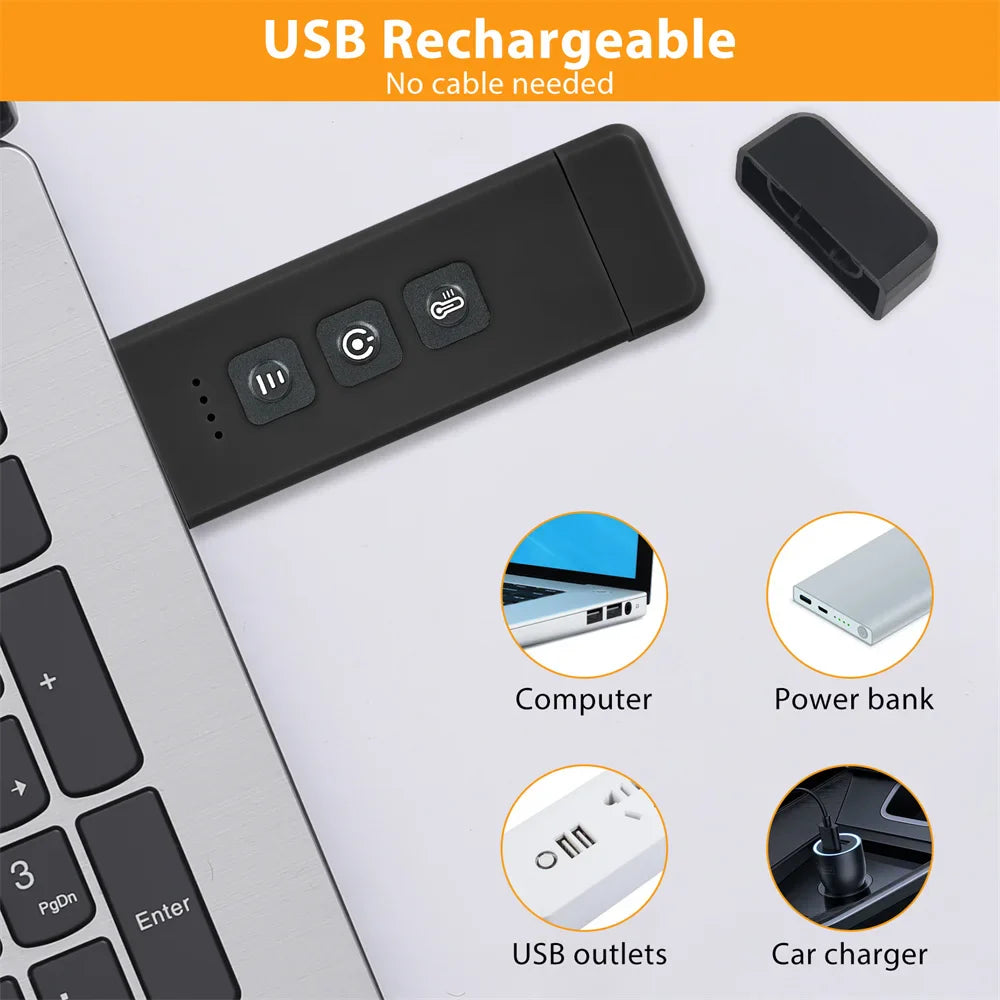 Clip-on Buchlicht, USB wiederaufladbares Leselicht mit Timer, tragbares LED-Lesezeichenlicht für Nachttisch & Schreibtisch