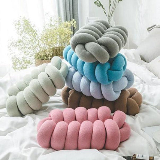 Frendorf | Knotara Cocoon Twist Kissen | Weiches Knoten-Design | Deko- & Komfortkissen für Wohn- & Schlafzimmer