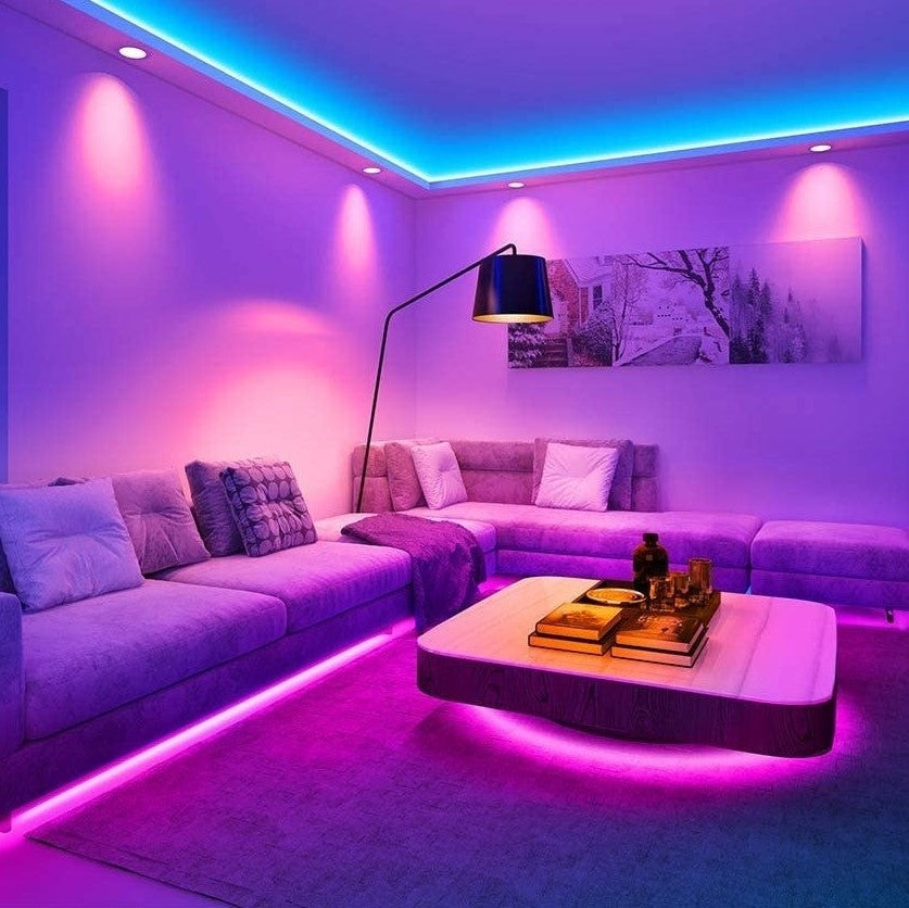 Wasserdichter Farb-LED-Streifen – Flexibles RGB-Licht mit Fernbedienung für drinnen und draußen – 5M/60 LEDs pro Meter