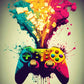 Farbenfrohe Game Controller Wandkunst Poster Drucke Nordic Ästhetik Bild Leinwandmalerei Gaming Jungen Zimmer Home Deko