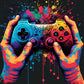 Farbenfrohe Game Controller Wandkunst Poster Drucke Nordic Ästhetik Bild Leinwandmalerei Gaming Jungen Zimmer Home Deko
