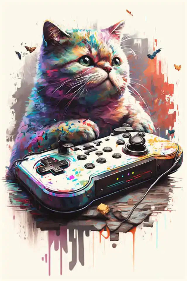 Farbenfrohe Game Controller Wandkunst Poster Drucke Nordic Ästhetik Bild Leinwandmalerei Gaming Jungen Zimmer Home Deko
