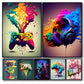 Farbenfrohe Game Controller Wandkunst Poster Drucke Nordic Ästhetik Bild Leinwandmalerei Gaming Jungen Zimmer Home Deko