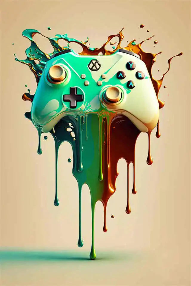 Farbenfrohe Game Controller Wandkunst Poster Drucke Nordic Ästhetik Bild Leinwandmalerei Gaming Jungen Zimmer Home Deko
