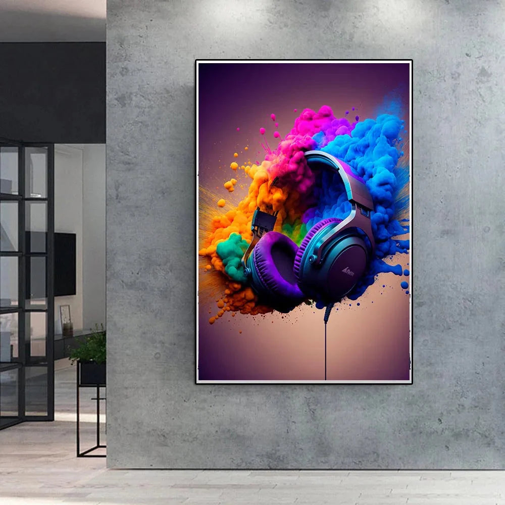 Farbenfrohe Game Controller Wandkunst Poster Drucke Nordic Ästhetik Bild Leinwandmalerei Gaming Jungen Zimmer Home Deko