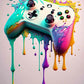 Farbenfrohe Game Controller Wandkunst Poster Drucke Nordic Ästhetik Bild Leinwandmalerei Gaming Jungen Zimmer Home Deko