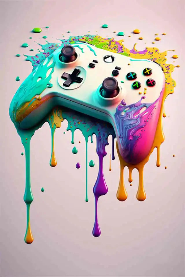 Farbenfrohe Game Controller Wandkunst Poster Drucke Nordic Ästhetik Bild Leinwandmalerei Gaming Jungen Zimmer Home Deko