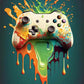 Farbenfrohe Game Controller Wandkunst Poster Drucke Nordic Ästhetik Bild Leinwandmalerei Gaming Jungen Zimmer Home Deko