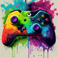 Farbenfrohe Game Controller Wandkunst Poster Drucke Nordic Ästhetik Bild Leinwandmalerei Gaming Jungen Zimmer Home Deko
