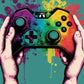 Farbenfrohe Game Controller Wandkunst Poster Drucke Nordic Ästhetik Bild Leinwandmalerei Gaming Jungen Zimmer Home Deko