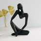 Bunte Graffiti Abstracte Harz Handgemachte Kunstwerke Skulptur Denker Figurine Statue Heimdekoration Innenraum Büro Schreibtisch Ornamente