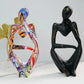 Bunte Graffiti Abstracte Harz Handgemachte Kunstwerke Skulptur Denker Figurine Statue Heimdekoration Innenraum Büro Schreibtisch Ornamente