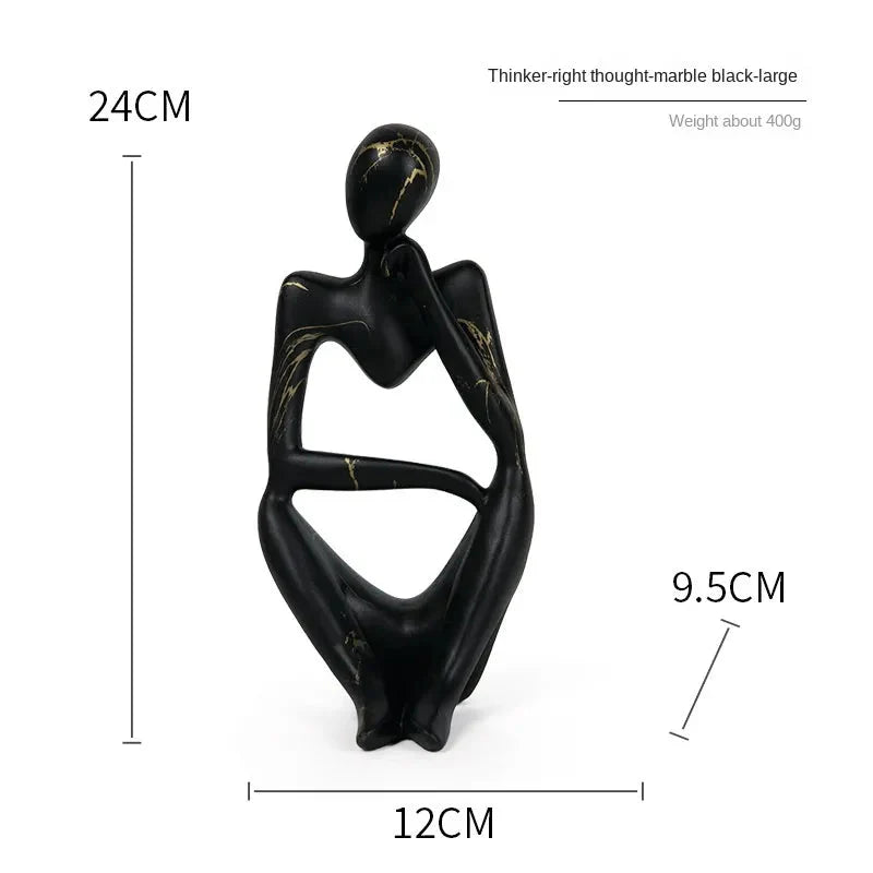 Bunte Graffiti Abstracte Harz Handgemachte Kunstwerke Skulptur Denker Figurine Statue Heimdekoration Innenraum Büro Schreibtisch Ornamente