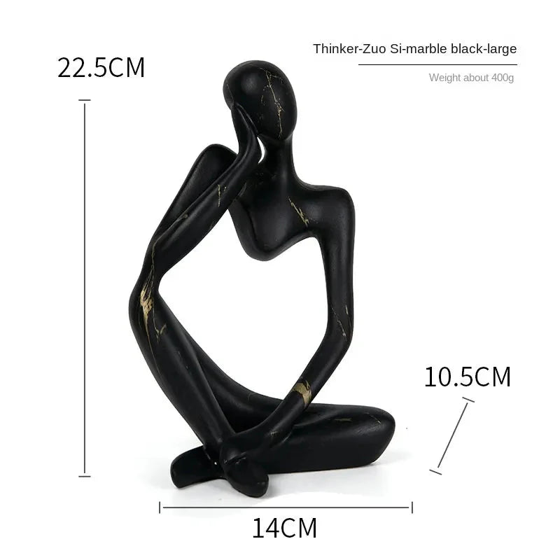 Bunte Graffiti Abstracte Harz Handgemachte Kunstwerke Skulptur Denker Figurine Statue Heimdekoration Innenraum Büro Schreibtisch Ornamente