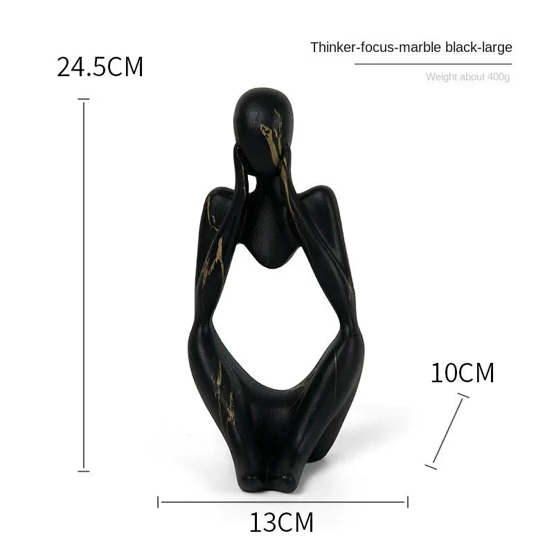 Bunte Graffiti Abstracte Harz Handgemachte Kunstwerke Skulptur Denker Figurine Statue Heimdekoration Innenraum Büro Schreibtisch Ornamente