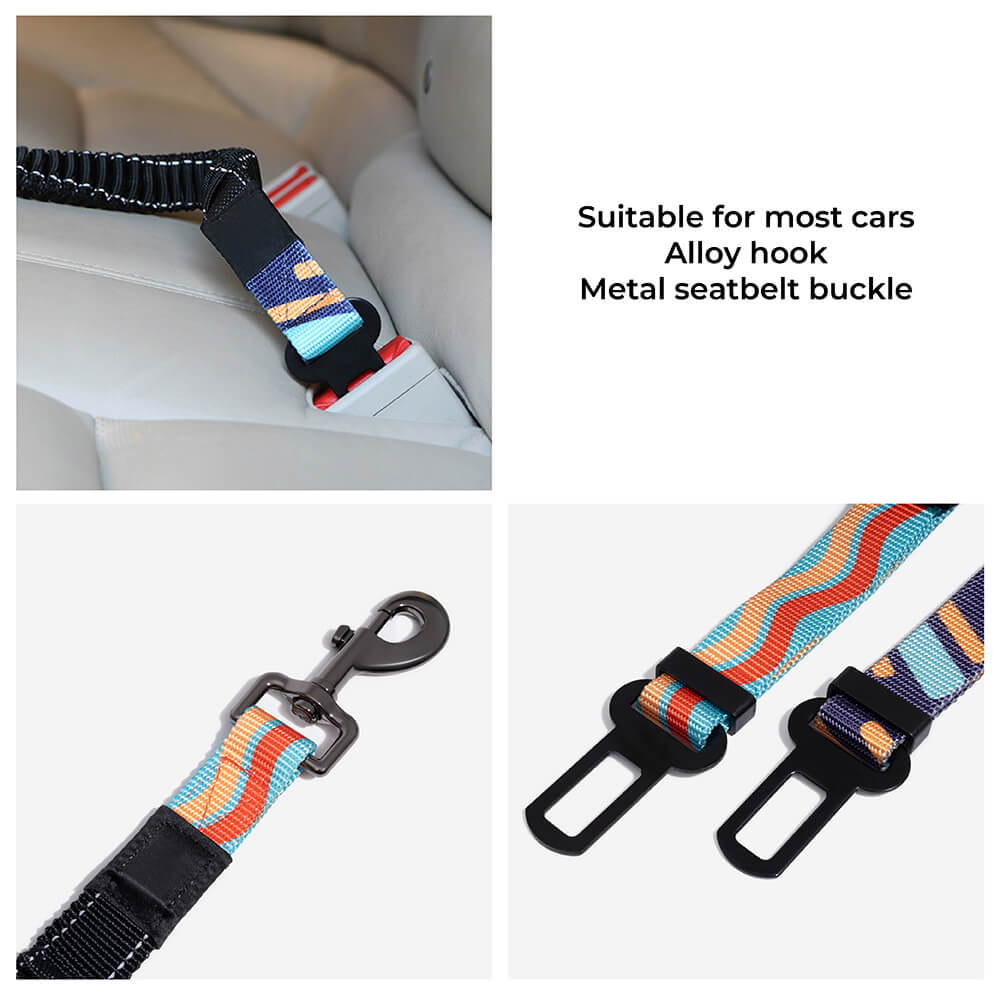 Bunte Puffer Verstellbare Coole Hunde Zubehör Autosicherheitsgurt