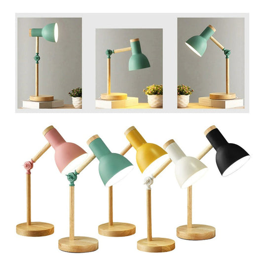 LuminoShade – Moderne Schreibtischlampe aus Holz im skandinavischen Stil
