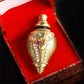 Kupfer Conch Gawu Box Anhänger Tibetanischer Buddhismus Artikel Farbige Perlen Einlagen mit Schrift Relikten