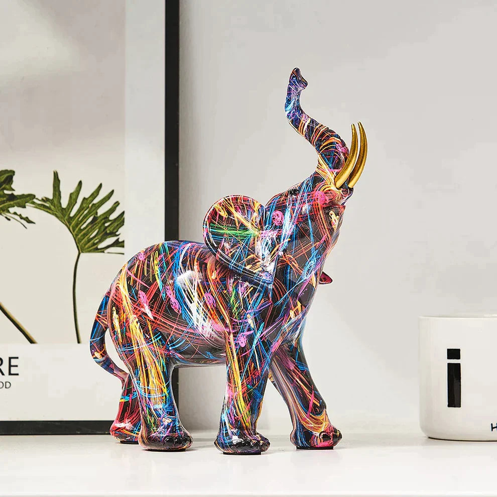 Frendorf | VibrantTrunk – Moderne Elefant Kunst Skulptur