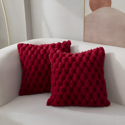 Frendorf | CozyWeave - Luxuriöses Weiches Kissenbezug mit Flauschig Gemustertem Bezug