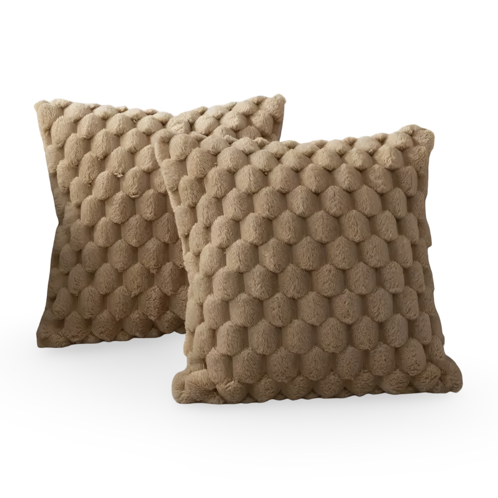 Frendorf | CozyWeave - Luxuriöses Weiches Kissenbezug mit Flauschig Gemustertem Bezug