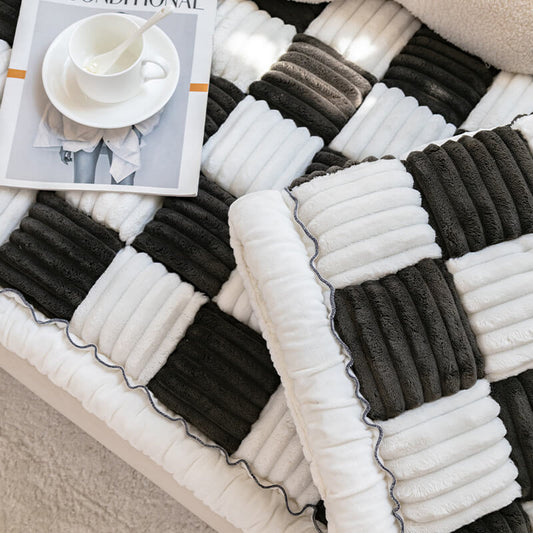 Gemütliche Plaid Patchwork Tiermatte Möbel Schutz Sofa Abdeckung