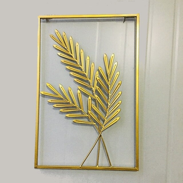 LuxiLeaf - Goldene Wanddekoration