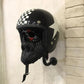 Kreativer cooler Skull-Motorradhelm-Halter wandmontiert Erwachsener Helm-Hänger Mäntel Lagerregal Fahrradhelm-Halter Wanddekoration