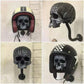 Kreativer cooler Skull-Motorradhelm-Halter wandmontiert Erwachsener Helm-Hänger Mäntel Lagerregal Fahrradhelm-Halter Wanddekoration