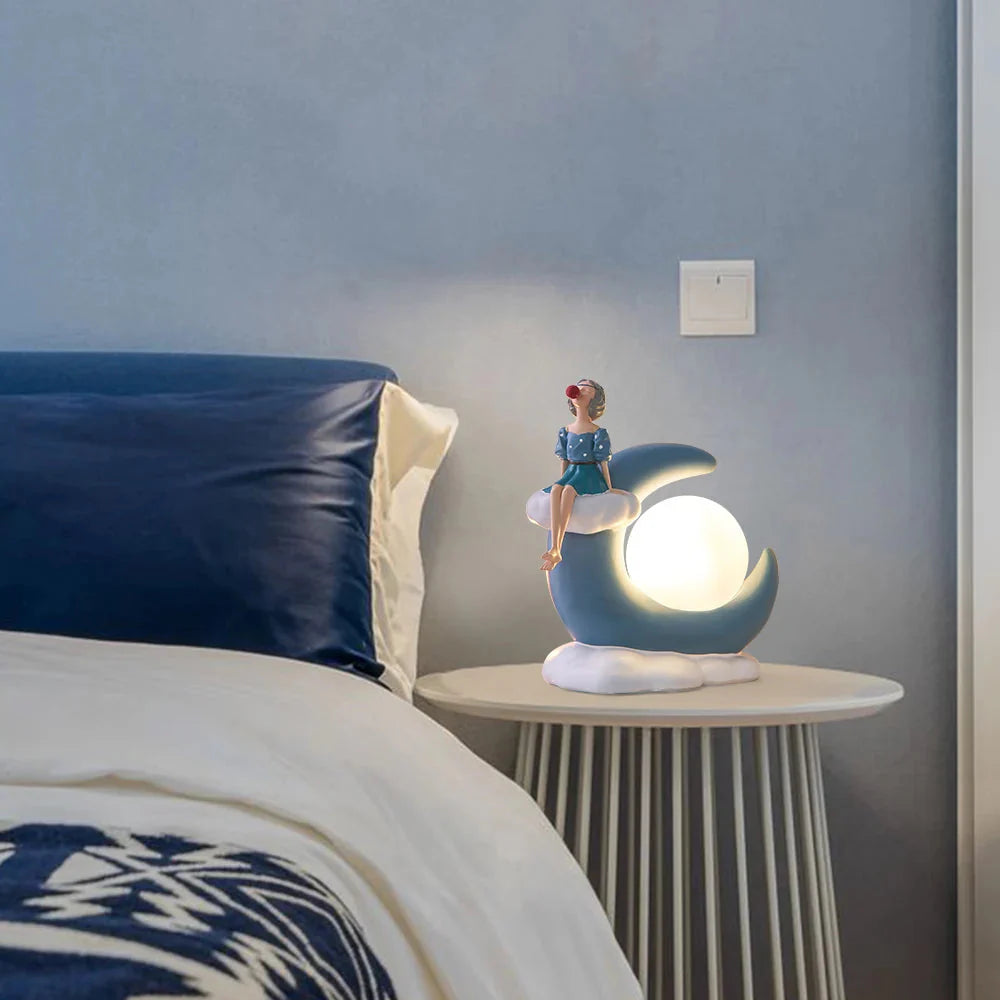 Kreative Mädchen Ornamente Harz LED Lampe Büro Dekoration Ästhetische Raum Dekor Schlafzimmer Dekoration Zubehör Home Dekor Geschenk