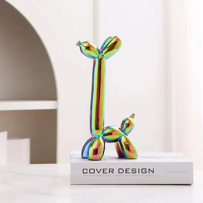 Kreative Lange Hals Ballonhund Abstrakte Keramik Ornamente Skulptur Studienzimmer Statue Heim Büro Zubehör Dekoration Geschenk