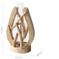 Kreative Holzvase Dekorierter Solides Holz Blumentopf für Glas-Hydrokultur Heim Dekorative Vase Tischplatte Heimdekoration