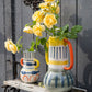 Kreative keramische Vase Abstrakte Farben Graffiti Griff Handgemachte Kunst Blumenvase Keramische Handwerksverzierungen Wohnkultur