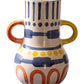 Kreative keramische Vase Abstrakte Farben Graffiti Griff Handgemachte Kunst Blumenvase Keramische Handwerksverzierungen Wohnkultur