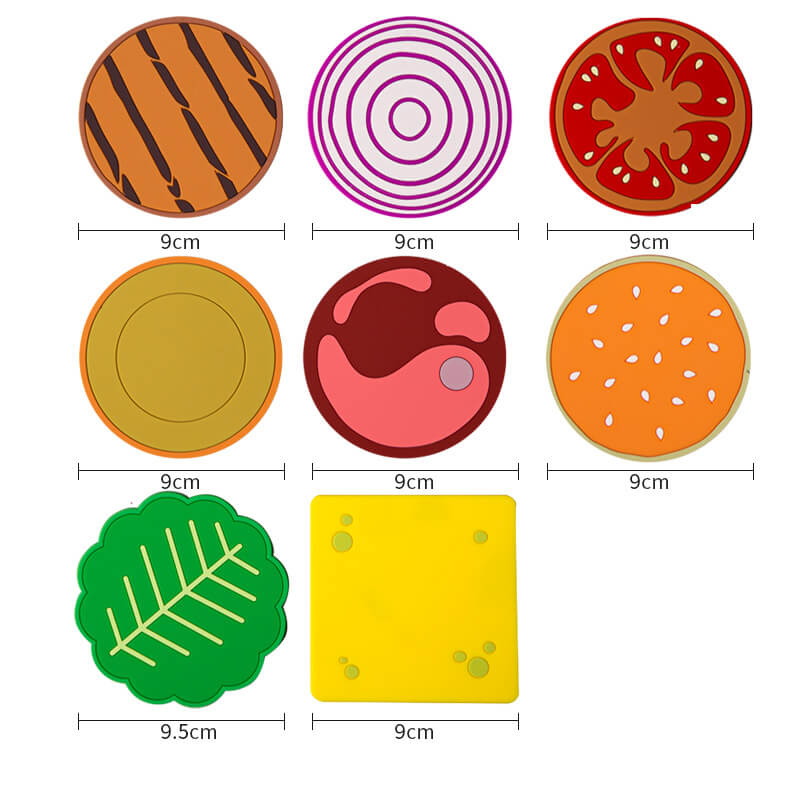Kreatives Hamburger-Form Untersetzer-Set