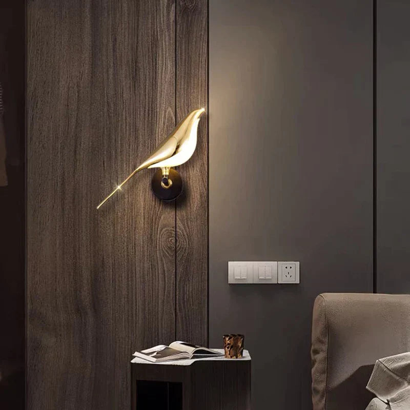 Frendorf | BirdLight Moderne LED Wandleuchte | Vogel Design Wandlampe | Einzigartiges Dekorlicht für Zuhause