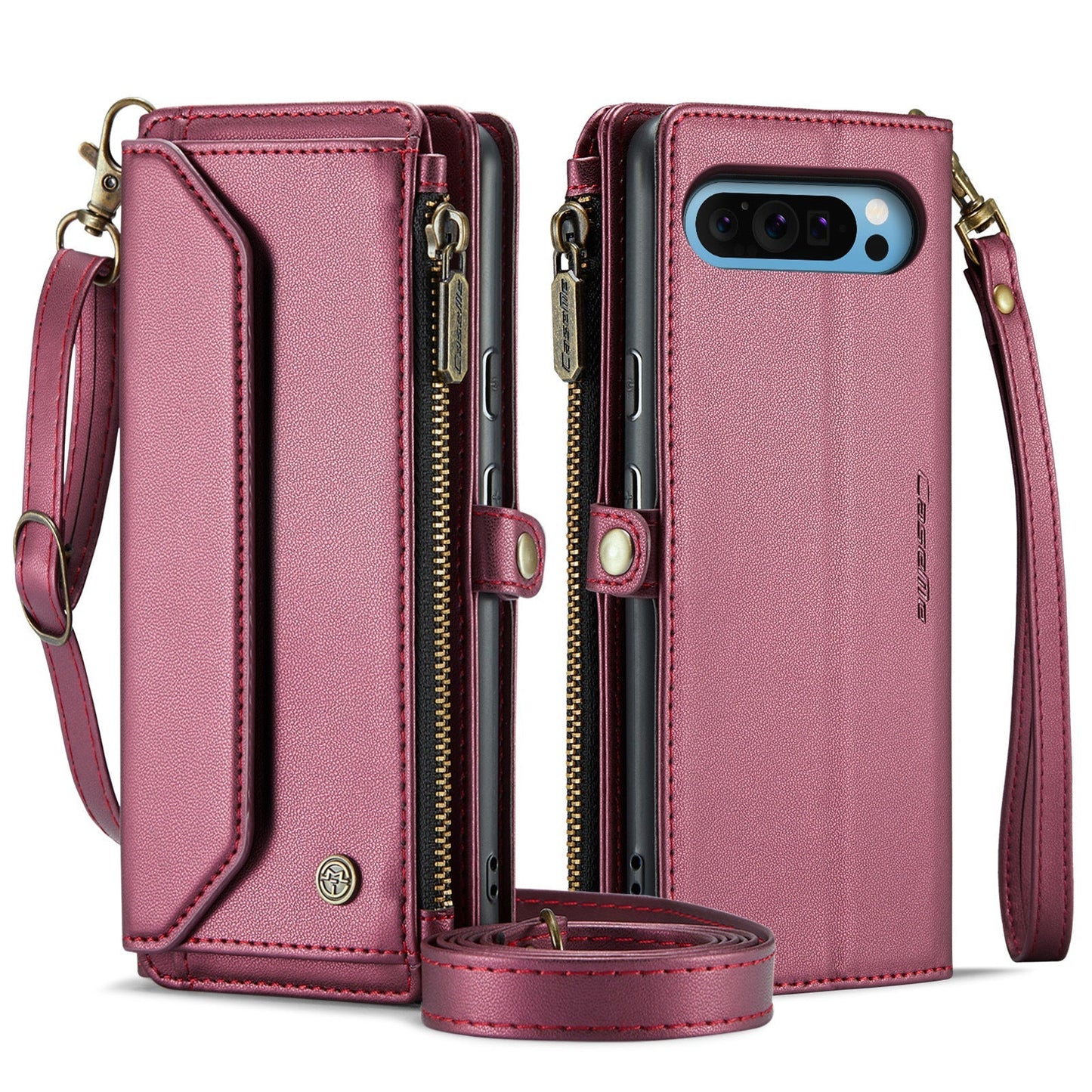 Frendorf | Crossbody Cards Solt Magnetische Leder Brieftasche Karten Handyhülle Für Google Pixel 9