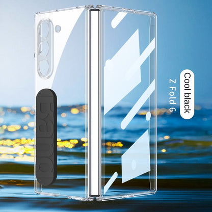 Frendorf | Kristallklarer transparenter Handyhülle mit Silikon-Handschlaufe und gehärteter Folie für Samsung Z Fold 6