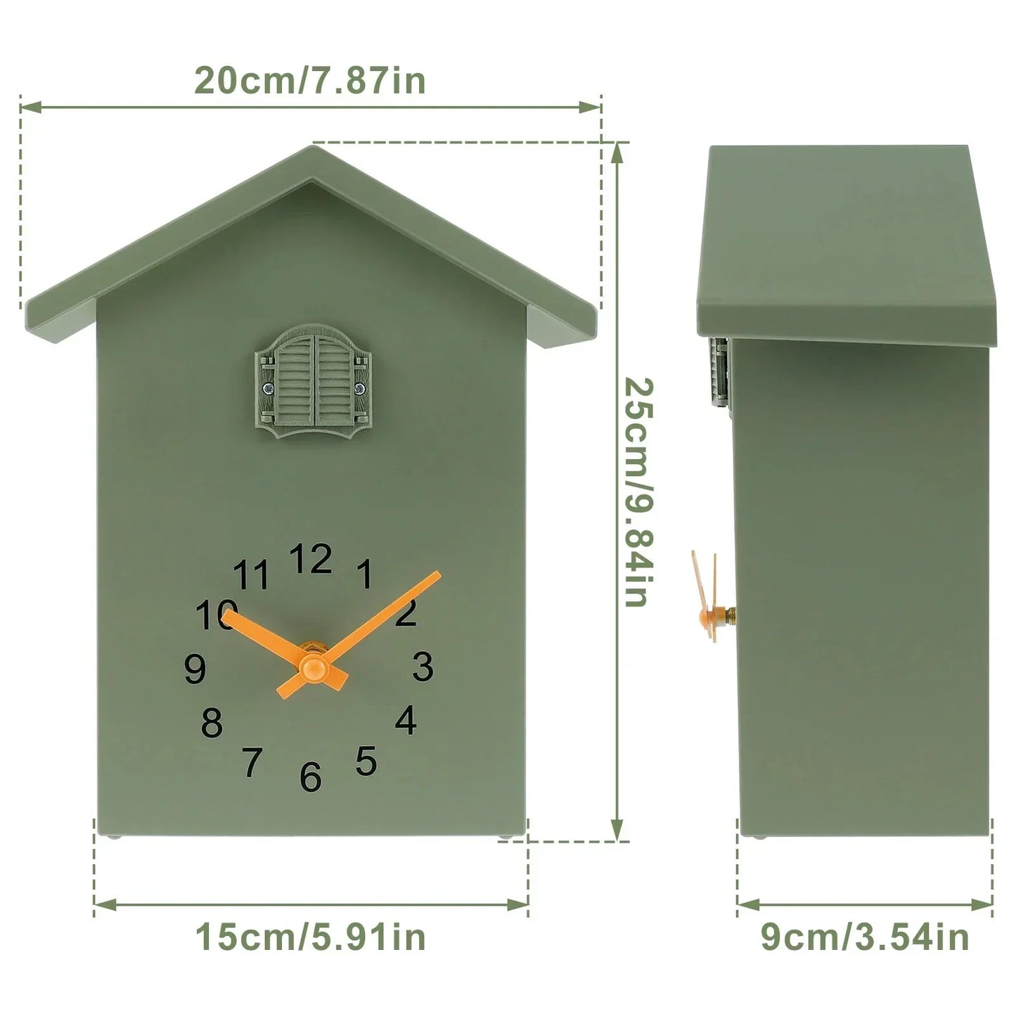 Frendorf | CuckooCharm Kuckucksuhr | Batteriebetrieben | Pendel & Vogelhaus Design | Dekoration für Wohnzimmer & Küche