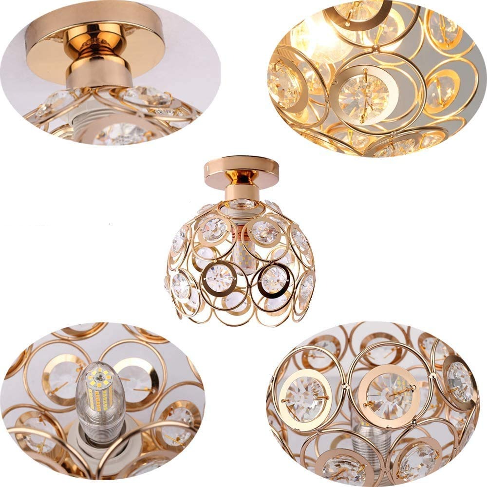 Frendorf | OrnaLux Goldene Luxus Ball Deckenleuchte | Exklusive LED-Beleuchtung | Modern | Elegante Flurbeleuchtung