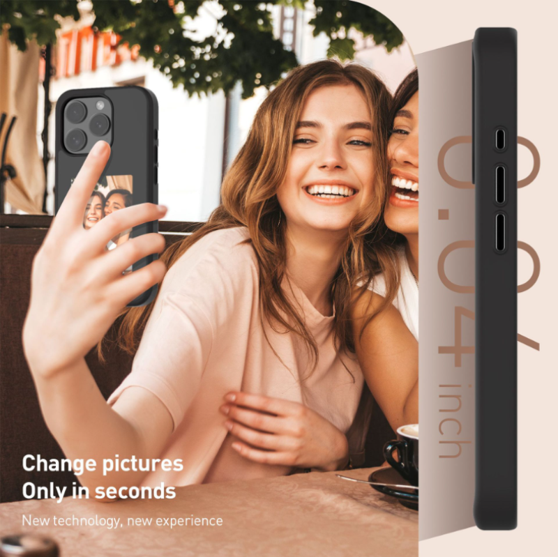 Frendorf | Benutzerdefiniertes Muster Smart NFC Tinte Bildschirm Handyhülle für iPhone 13 14 15