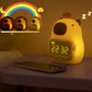 Capybara Uhr Lampe - Wiederaufladbare Digitaler Wecker mit Nachtlicht & Touch Snooze